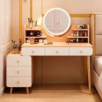 Escritorio Juvenil Para Maquillaje Moderno Mdf+Espejo Led®