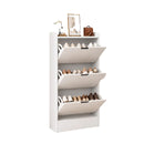 Zapatera Mdf 3 Niveles Con Estante Blanco Hasta 12 Pares®