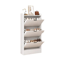 Zapatera Mdf 3 Niveles Con Estante Blanco Hasta 12 Pares®