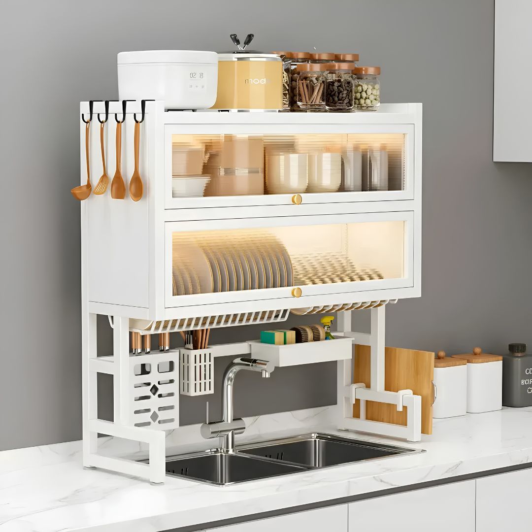 Escurridor De Platos Calidad Para Cocina Acero Inoxi Blanco®