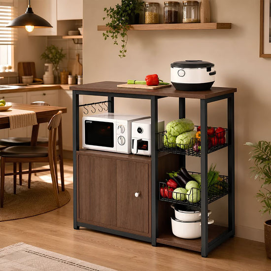 Organizador Multiuso De Cocina Premium Metal Madera Marrón®