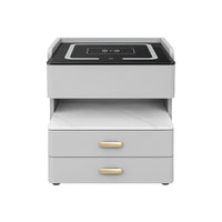 Mesa De Luz Smart Premium Led+carga Inalámbrica+bluetooth®