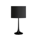 Lámpara De Mesa Negra Moderna Base Acrilico Pantalla Mate®