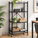 Estantería Plegable 4 Niveles + Ruedas Decoracion Premium®