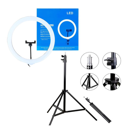 Aro De Luz Led 26cm+trípode 2.1m Y Soporte De Celular Pro®