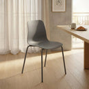 Silla De Comedor Gris Mate Metal Y Polipropileno Premium®