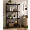 Estantería Plegable 4 Niveles + Ruedas Decoracion Premium®