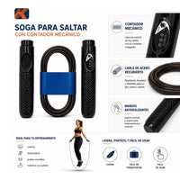 Cuerda De Salto Con Contador Para Ejercicio Resistente Rosa®