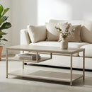Mesita Ratona Estilo Industrial Mdf/metal Beige Con Estante®