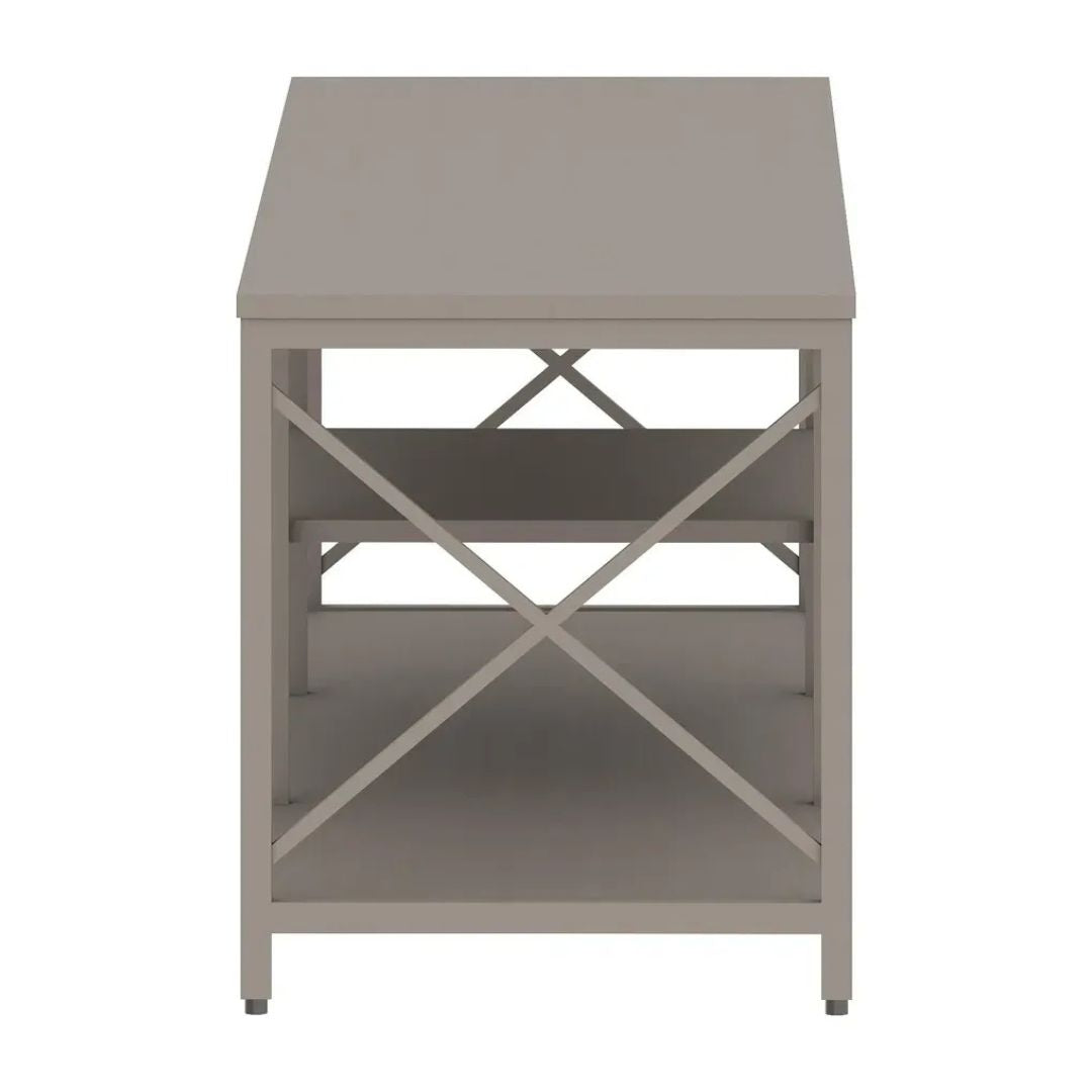 Rack Estilo Industrial Mdf Y Metal 140x40 Premium+estantes®
