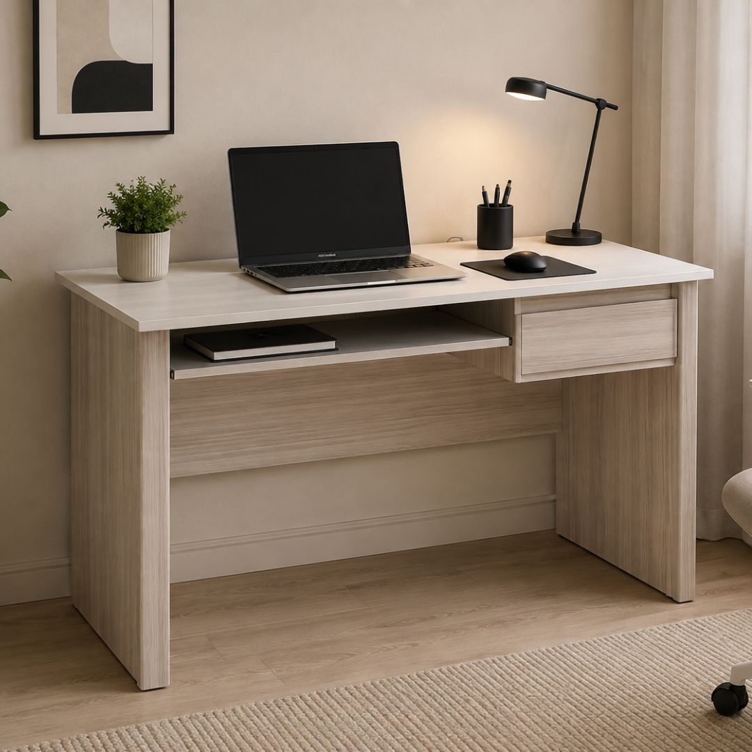 Escritorio Profesional Mdf Con Cajón Y Bandeja De Teclado®