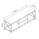 Rack Estilo Industrial Mdf Y Metal 140x40 Premium+estantes®