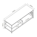 Rack Para Tv Industrial Mdf/metal Premium+Estantes Beige®