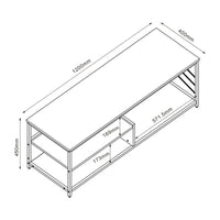 Rack Para Tv Industrial Mdf/metal Premium+Estantes Beige®