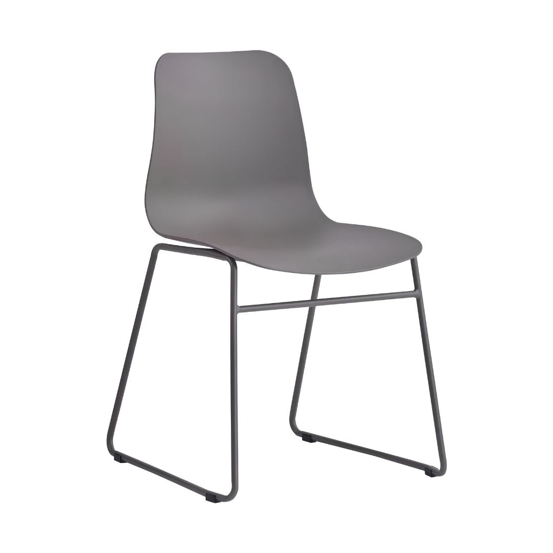Silla Moderna De Polipropileno/base Metal Grafito Premium®