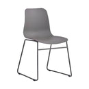 Silla Moderna De Polipropileno/base Metal Grafito Premium®