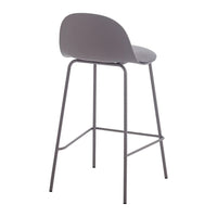 Taburete Acolchado Polipropileno/hierro Grafito Mate Premium®