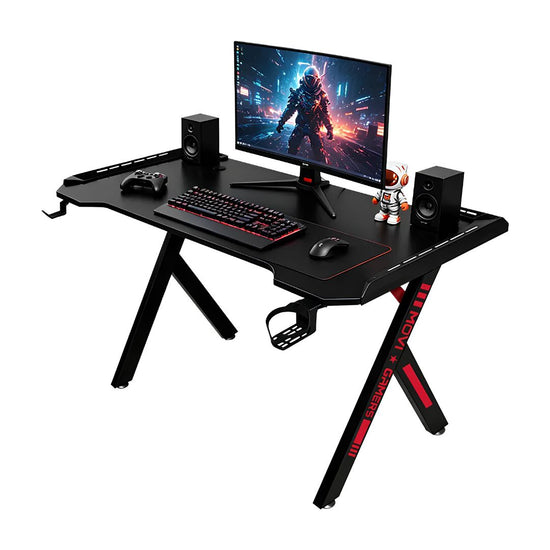 Escritorio Gamer Hierro Y Madera Mdf Profesional Luces Rgb®