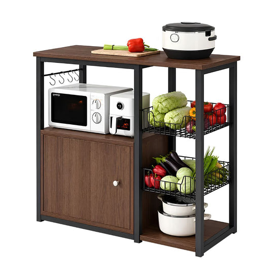 Organizador Multiuso De Cocina Premium Metal Madera Marrón®