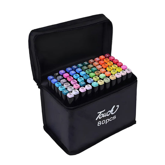 Set 80 Marcadores Touch Doble Punta Gruesa/fina Multicolor®