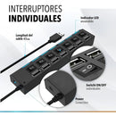 Hub Usb Treqa 7 Puertos Cable 40cm Resistente Y Seguro®