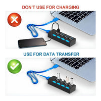 Hub Usb Treqa 4 Puertos Cable 40cm Resistente Y Seguro®
