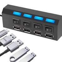 Hub Usb Treqa 4 Puertos Cable 40cm Resistente Y Seguro®