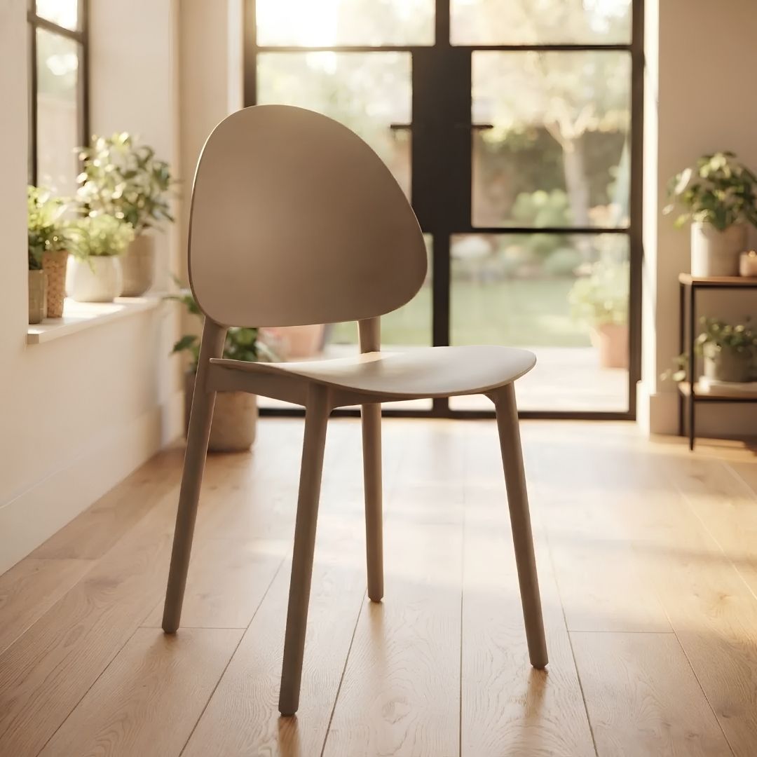 Silla Comedor/exterior Milky Tea Mate Polipropileno Premium®