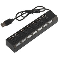 Hub Usb Treqa 7 Puertos Cable 40cm Resistente Y Seguro®