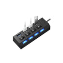 Hub Usb Treqa 4 Puertos Cable 40cm Resistente Y Seguro®