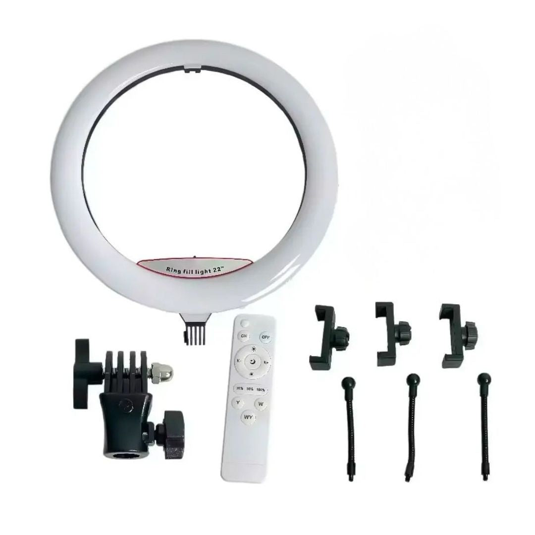 Aro De Luz Led Profesional 56cm+3 Soportes Celu+tripode2.1®