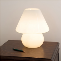 Lampara Luminaria Tipo Hongo De Vidrio Estilo Contemporaneo®
