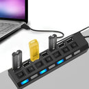 Hub Usb Treqa 7 Puertos Cable 40cm Resistente Y Seguro®