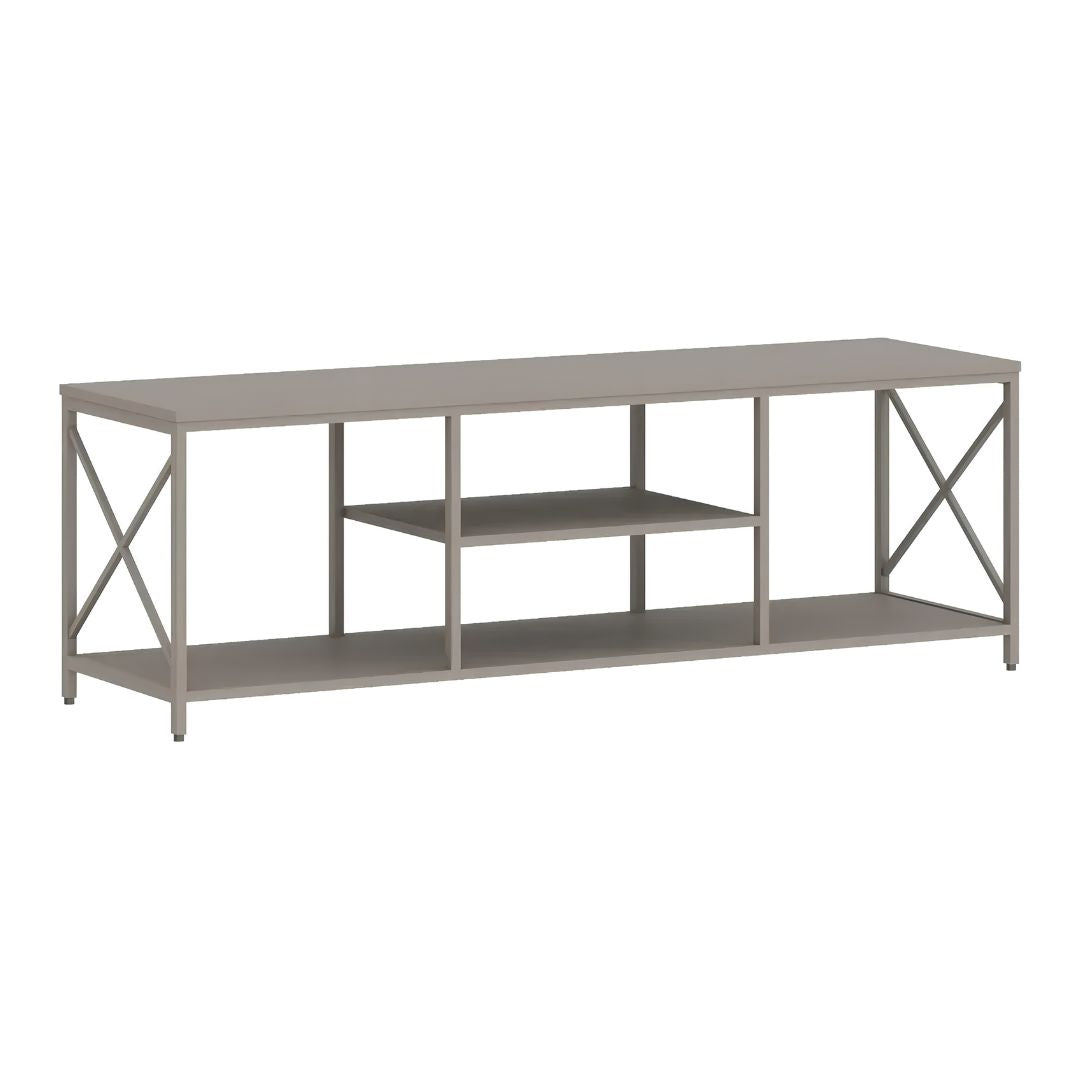 Rack Estilo Industrial Mdf Y Metal 140x40 Premium+estantes®