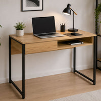 Escritorio Industrial Premium Mdf/metal Con Cajón Estante®
