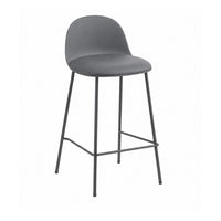 Taburete Acolchado Polipropileno/hierro Gris Mate Premium®