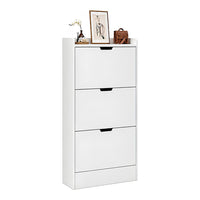 Zapatera Mdf 3 Niveles Con Estante Blanco Hasta 12 Pares®