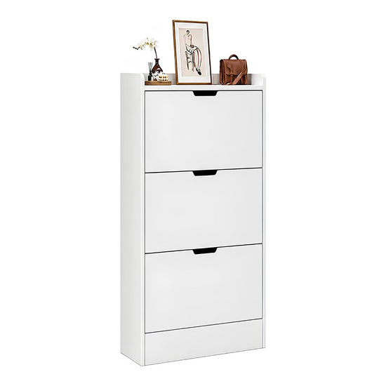 Zapatera Mdf 3 Niveles Con Estante Blanco Hasta 12 Pares®