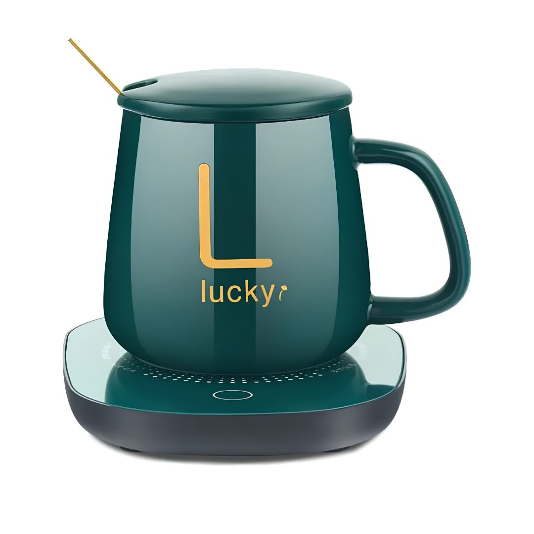 Taza De Ceramica Inteligente Con Base Calentador Usb Verde®