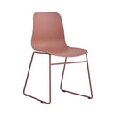 Silla Moderna De Polipropileno/base Metal Terracota Premium®