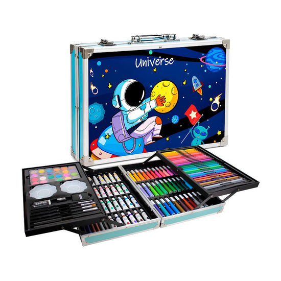 Kit De Arte Infantil 145 Piezas En Valija Astronauta Calidad®