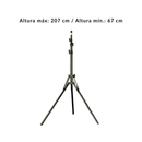 Tripode De Pie Para Aro De Luz Soporte 3 Niveles 1.6x207Cm®