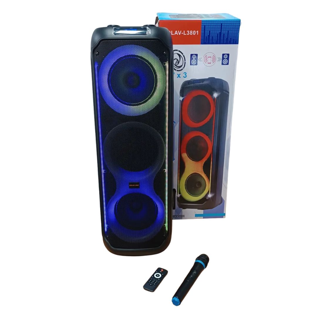 Parlante Bluetooth Usb Luces+Mic+Control 50w L3801®