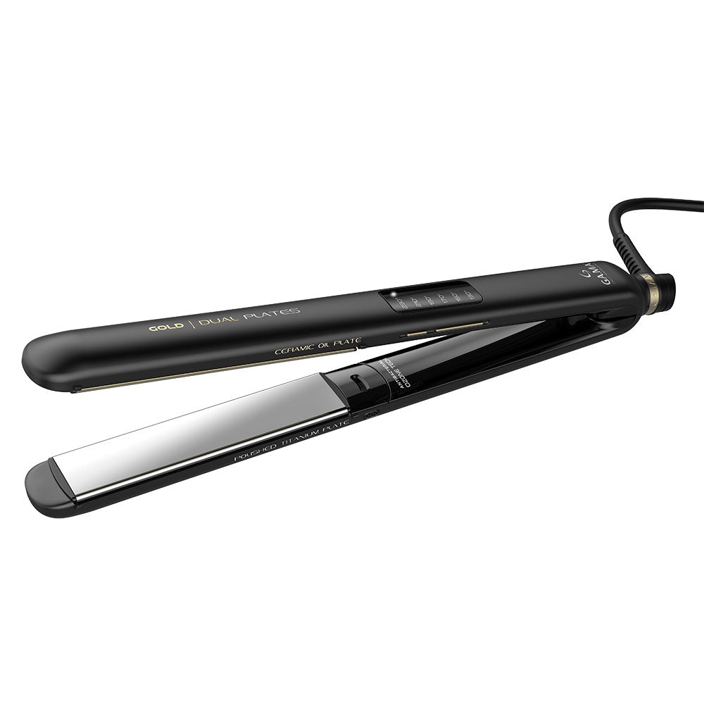 Plancha De Pelo GAMA Cp14 Dual Plate Gold Aceite De Argan®