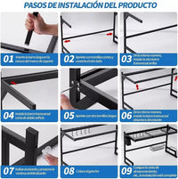 Escurridor De Platos Vasos Acero Inoxidable Premium 55cm Ind
