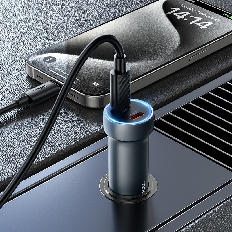 Cargador Para Auto Z54b Dos Puertos Tipo C De 60 W+cable®