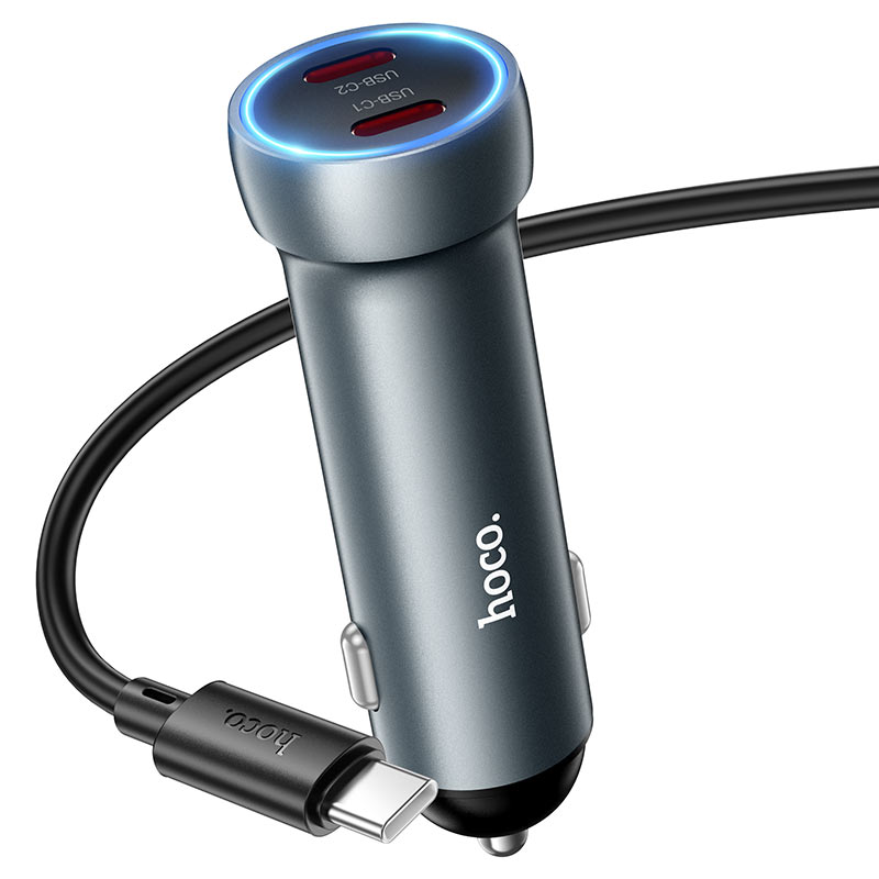 Cargador Para Auto Z54b Dos Puertos Tipo C De 60 W+cable®