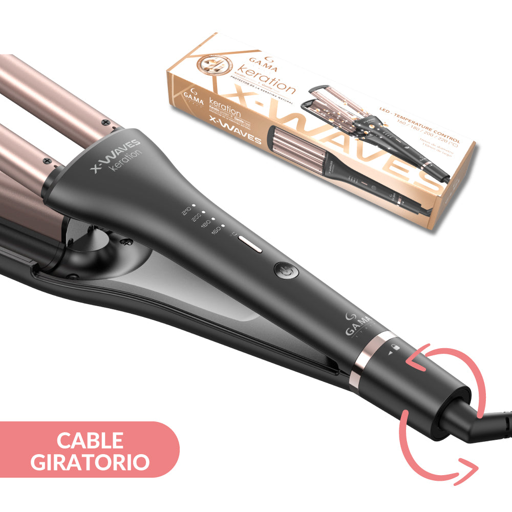 Rizador Barriles GAMA Italy X-waves Led Keration 3d Profesional®