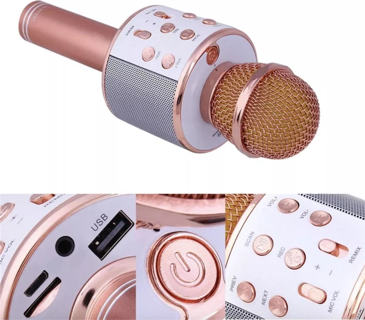 Microfono Karaoke Bluetooth Parlante De Niños