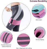Set De 3 Mini Bandas Elásticas De Tela. Resistencia, Fitness